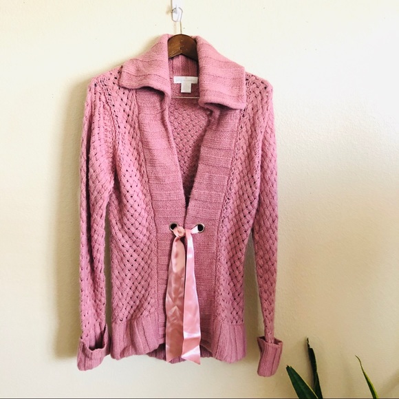 Soft Surroundings || Front Tie Knit Sweater - Picture 2 of 8